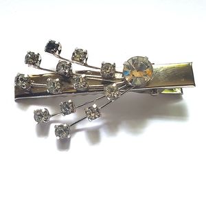 Vintage Jeweled Rhinestone Hair Clips